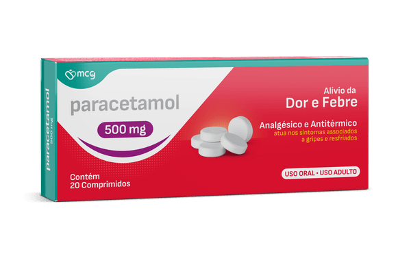 Paracetamol 500mg Mcg Caixa 20 Comprimidos